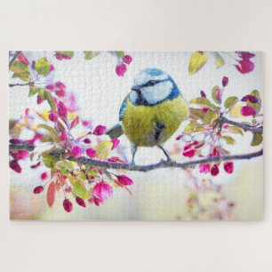 Spring Tit Bird Spring Blue Nature Branch Puzzle