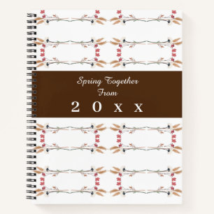 Spring Together Plan Floral Pattern Notizbuch