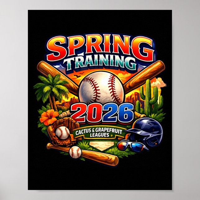 Spring Training 2026 Baseball Fan Design Retro Pal Poster (Vorne)