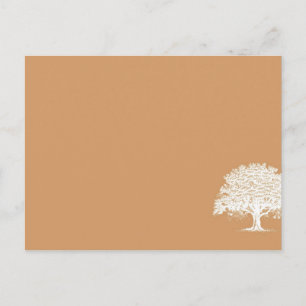 Spring Tree Brown/White Wedding Platzkarte Postkarte
