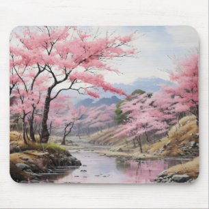 Spring Trees River Landscape Mousepad