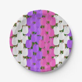 Spring Tulip Field Pappteller