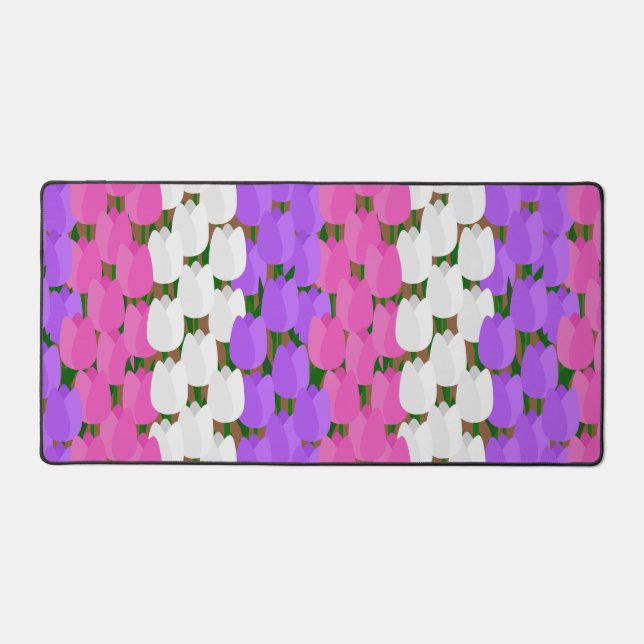 Spring Tulip Field Schreibtischunterlage (Vorderseite)