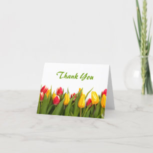 Spring Tulip Garden Vielen Dank Note Card Dankeskarte