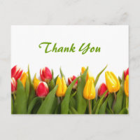Spring Tulip Garden Vielen Dank Postcard