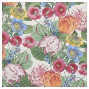 Spring Tulip Peony Blume Garden Pattern Stoff