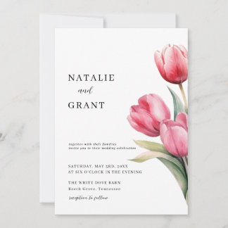 Spring Tulip Wedding Einladung
