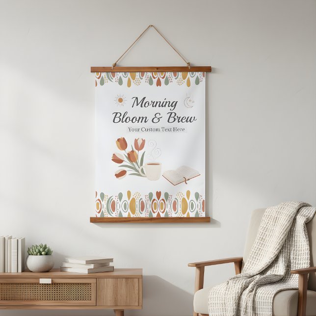 Spring Tulips Flowers Tapestry Wandteppich Mit Holzrahmen (Spring Tulips Flowers Tapestry)