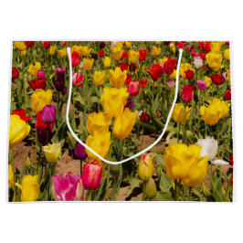 Spring Tulips Geschenktasche Große Geschenktüte
