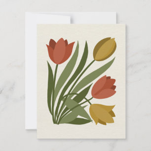 Spring Tulips Notecard Dankeskarte