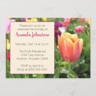 Spring Tulips Party Einladung