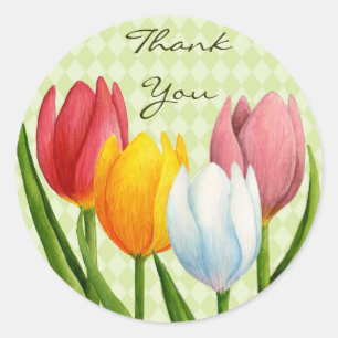 Spring Tulips Vielen Dank Sticker