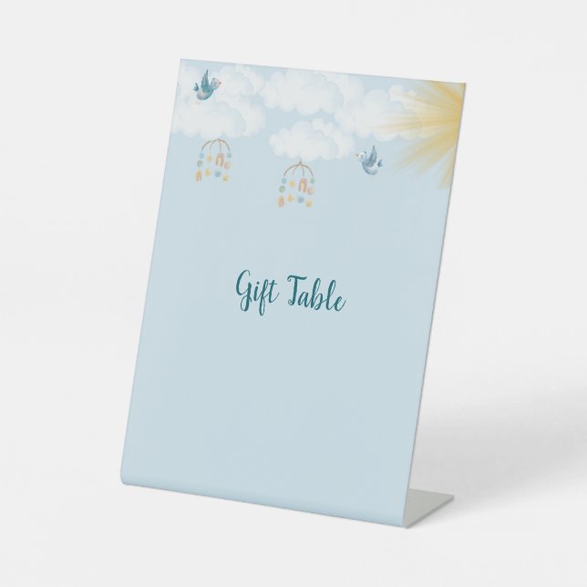 Spring Twin Baby Duschzeichen Sockelschild (Vorderseite)