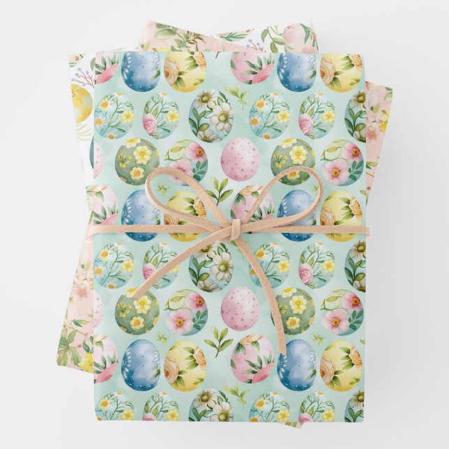 SPRING UND OSTGESCHENK GESCHENKPAPIER SET (Beispiel)
