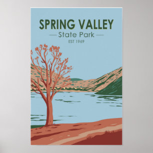 Spring Valley Staat Park Nevada Vintag Poster