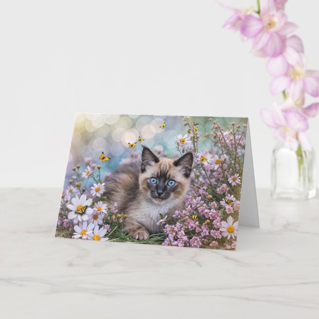 Spring Vernal Equinox Ostara Blessing with Pretty  Karte (Orchidee)