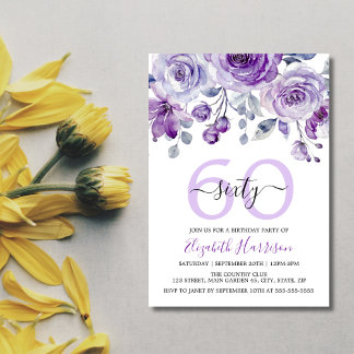 Spring Violet Rose Blumengarten Geburtstag Einladung