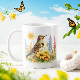 Spring Wassercolor Northern Flicker - Kaffeetasse
