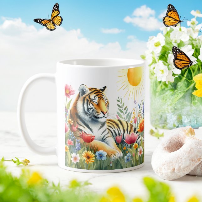 Spring Wassercolor Tiger - Kid Tasse (Von Creator hochgeladen)