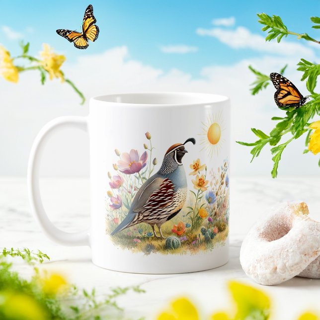 Spring Watercolor California Quail - Kid Tasse (Von Creator hochgeladen)