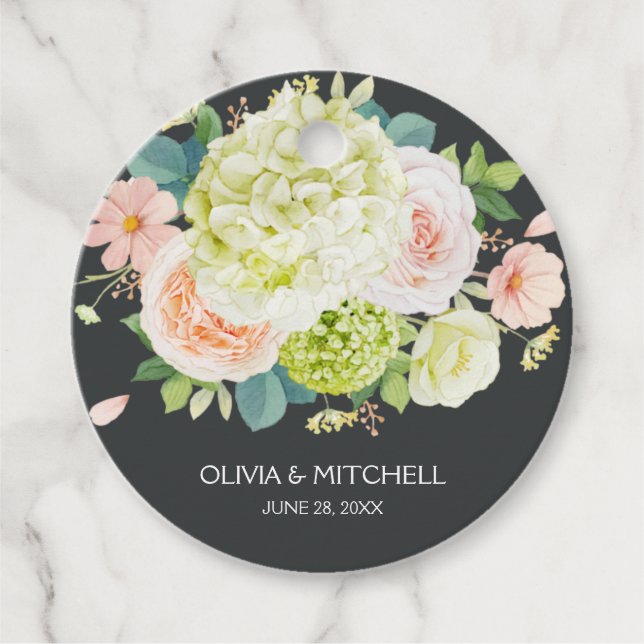 Spring Watercolor Florals Geschenkanhänger (Vorderseite)