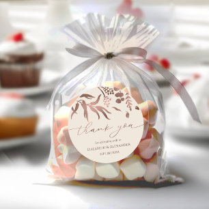 Spring Wedding danke Ihnen Sticker Rose Gold Foil