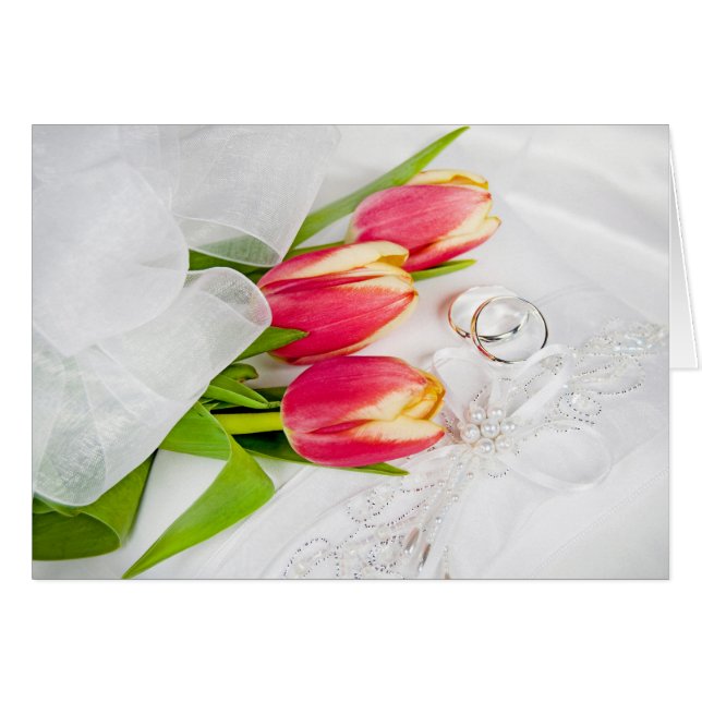 Spring Wedding Tulip Bouquet (Vorderseite (Horizontal))