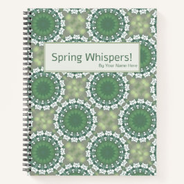 Spring Whisper Abstrakte Blumenkunst Personalisier Notizbuch