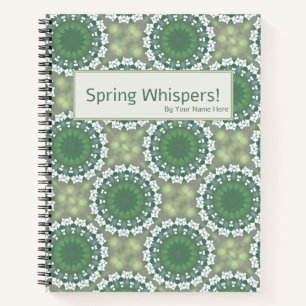 Spring Whisper Abstrakte Blumenkunst Personalisier Notizbuch