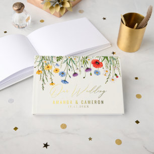 Spring Wild Blume Meadow Wedding Gästebuch