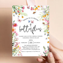 Spring Wild Floral Butterfly Brautparty