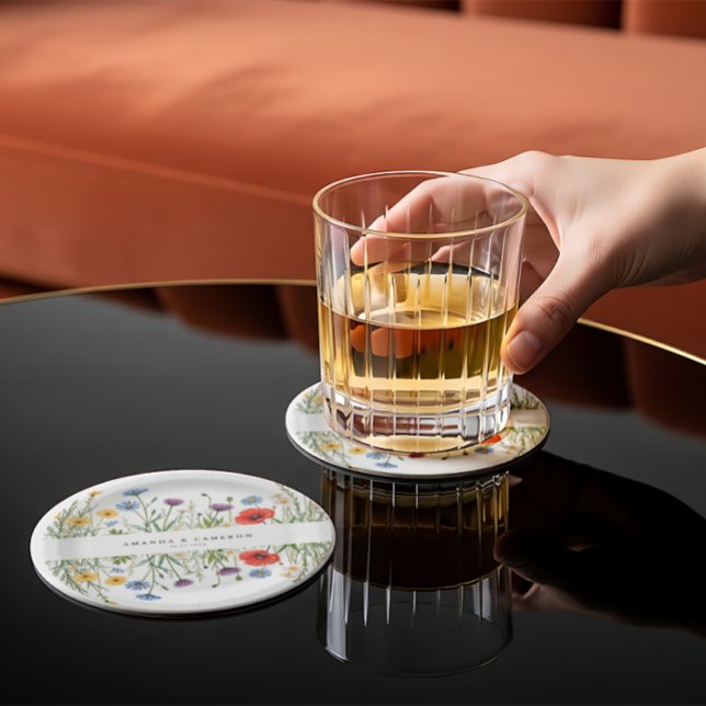 Spring Wild Flower Meadow  Wedding Pappteller (Von Creator hochgeladen)