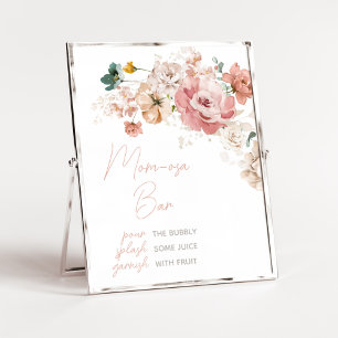 Spring Wildblume Baby Dusche Mama Osa Bar Poster