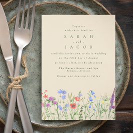 Spring Wildblume Boho Garden Wedding Einladung