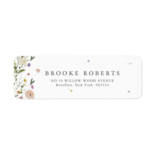 Spring Wildblume Garden Bloral Minimalistische Adr (Vorne)