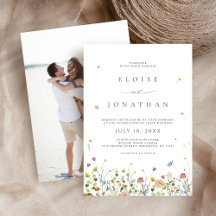 Spring Wildblume Garden Floral Boho Foto Hochzeit