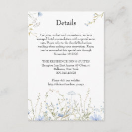 Spring Wildblume Meadow Dusty Blue Details Karte