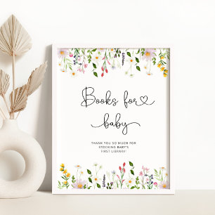 Spring Wildblumen Bücher für Babyposter Poster