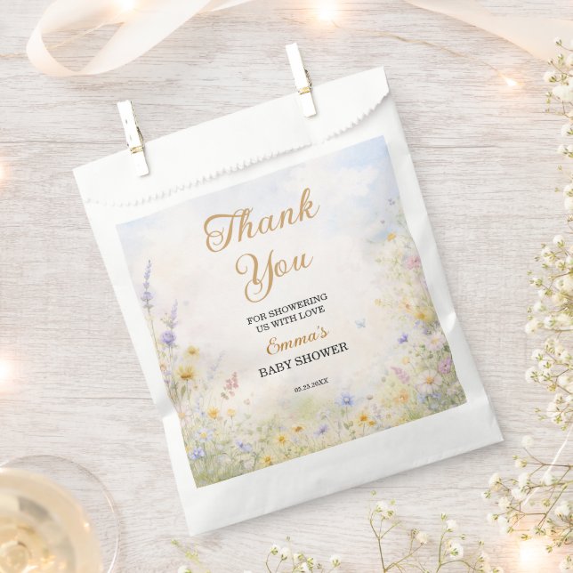 Spring Wildflower Meadow Pastel Garden Floral Geschenktütchen (Ausgeschnitten)