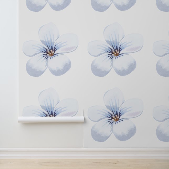 Spring Wildflower Meadow Textured Wallcovering Tapete (Anwendung)