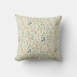 Spring Wildflower Meadow Throw Pillow Kissen