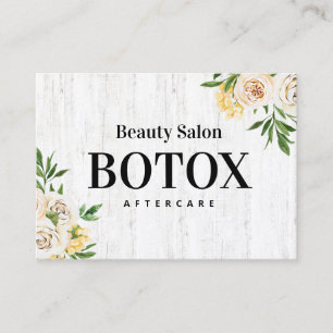 Spring Wood Botox Aftercare Business Card Visitenkarte