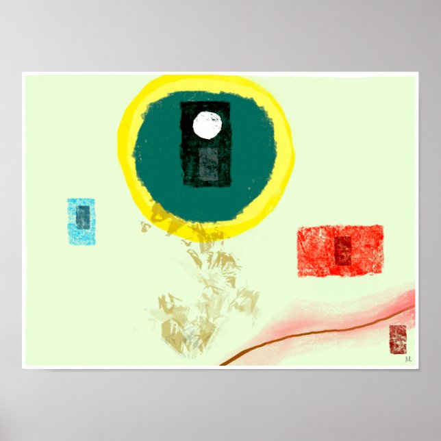 Spring Zen Abstrakt Expression Poster (Vorne)