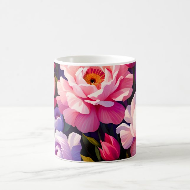 Spring Zen Sunrise Pink Blossom Garden  Kaffeetasse (Mittel)