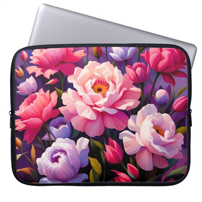 Spring Zen Sunrise Pink Blossom Garden  Laptopschutzhülle (Vorderseite)