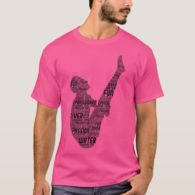 Springboard Diver Springboard Tauchplattform Divi T-Shirt (Vorderseite)