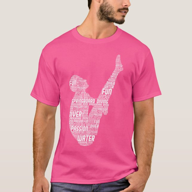 Springboard Diver Springboard Tauchplattform Divi T-Shirt (Vorderseite)