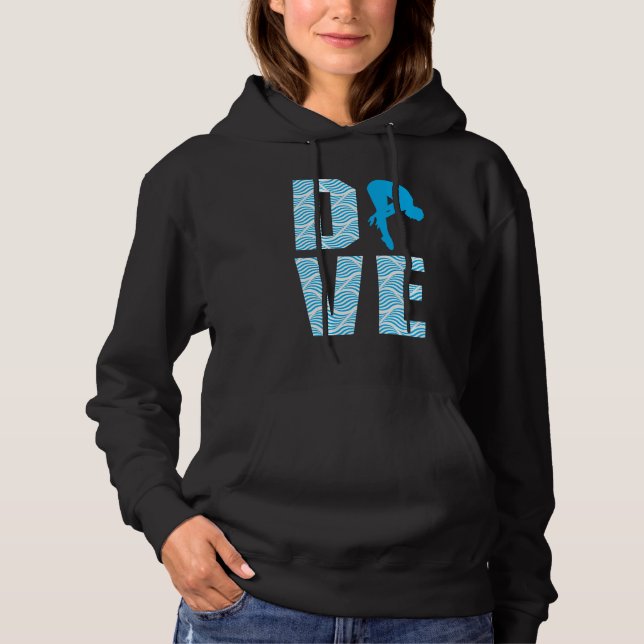 Springboard Diving Gift Diver Platform Springboard Hoodie (Vorderseite)