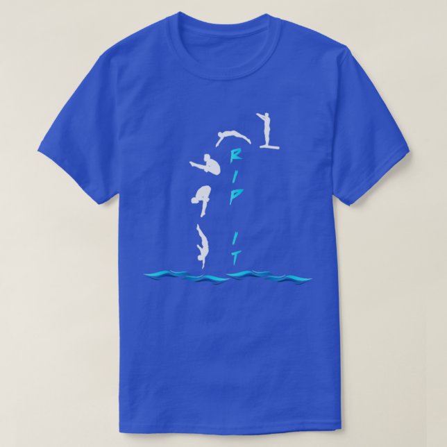 Springboard Diving Jump Platform Sport T-Shirt (Design vorne)