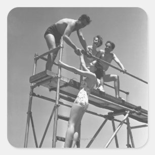 Springboard Quadratischer Aufkleber